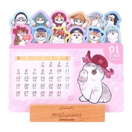 Mofusand Wooden Stand Calendar 2025