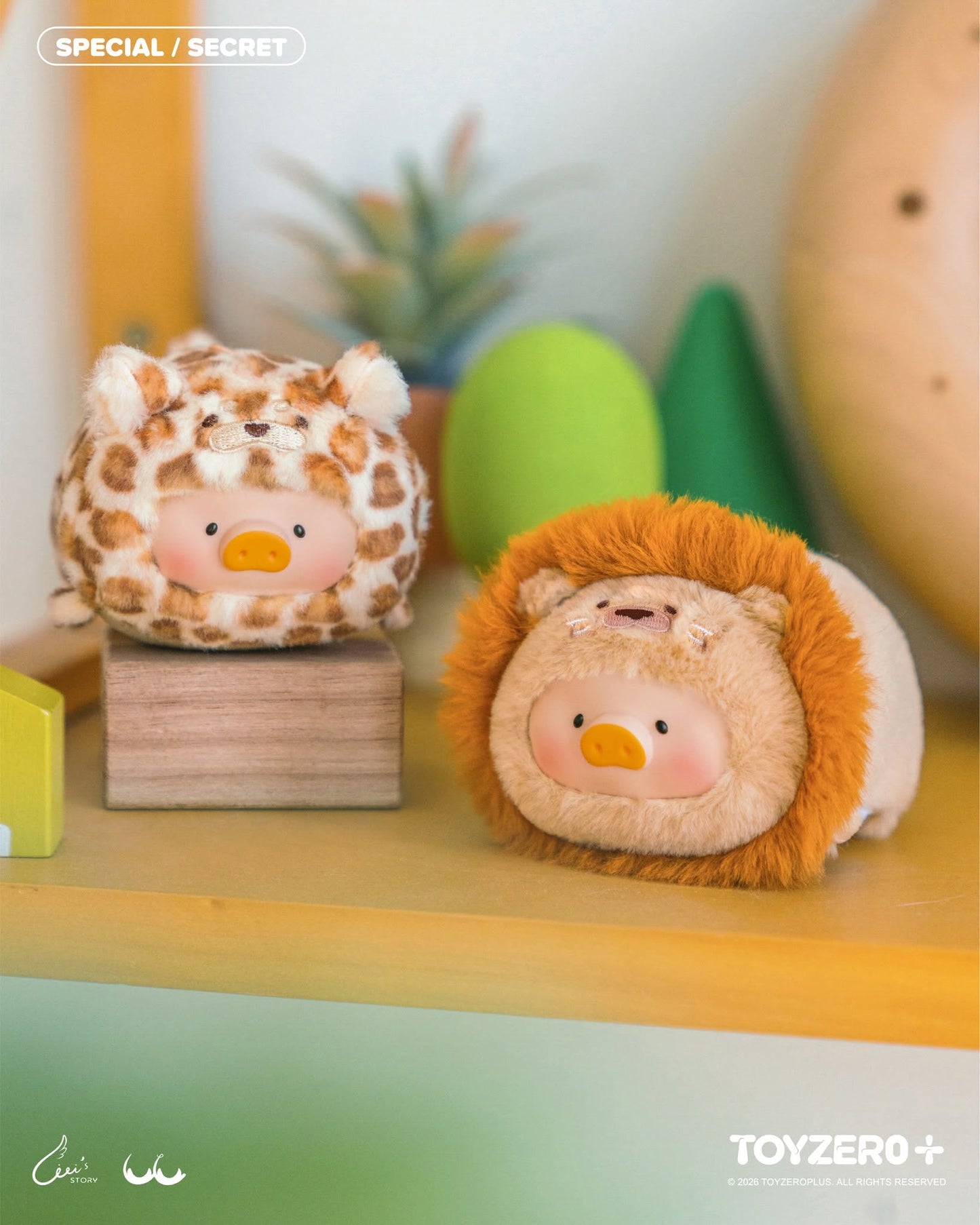 LuLu the Piggy Animal Party Vol.2 Stick Together PVC Face Plush Keychain (Blind Box)