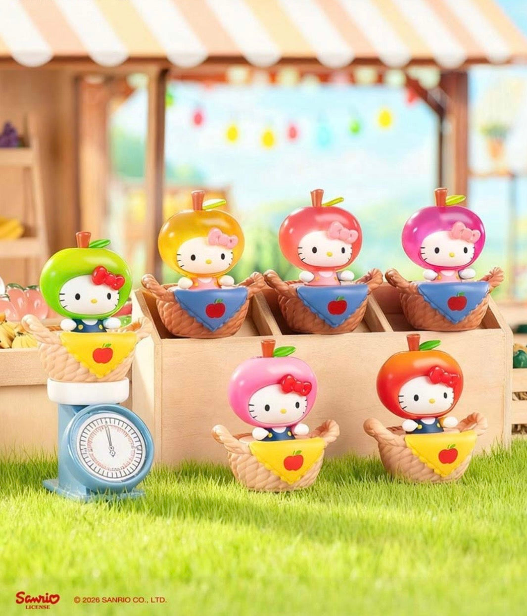 Hello Kitty 果籃甜心系列-搖搖萌趣豆 Fruit Basket Sweetheart Series-Wobble Moetch Bean