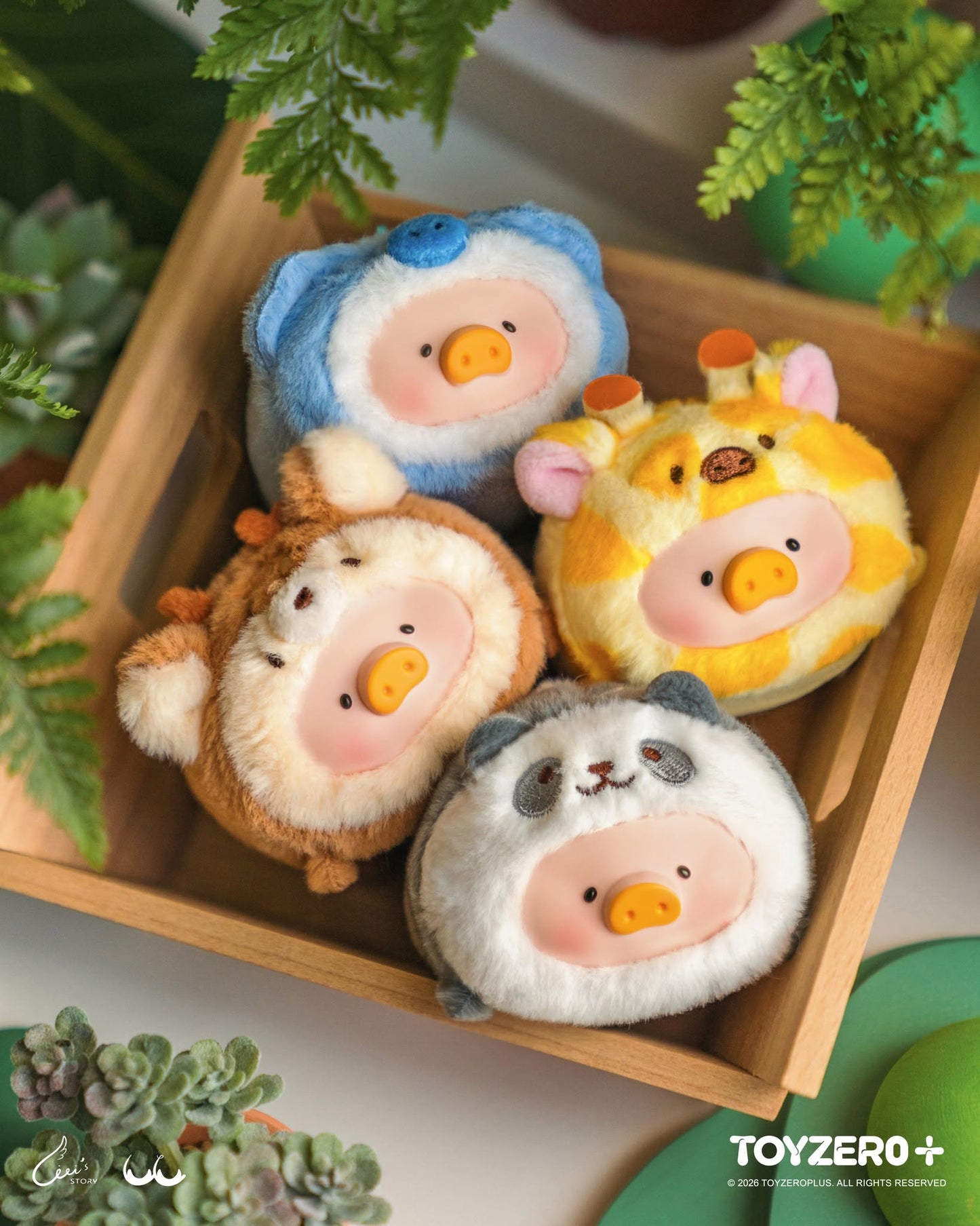 LuLu the Piggy Animal Party Vol.2 Stick Together PVC Face Plush Keychain (Blind Box)