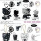 Kitty Dark Angel Plush Keychain