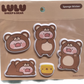 LuLu the Piggy Bear & Sheep - Sponge Sticker (Bear Set)