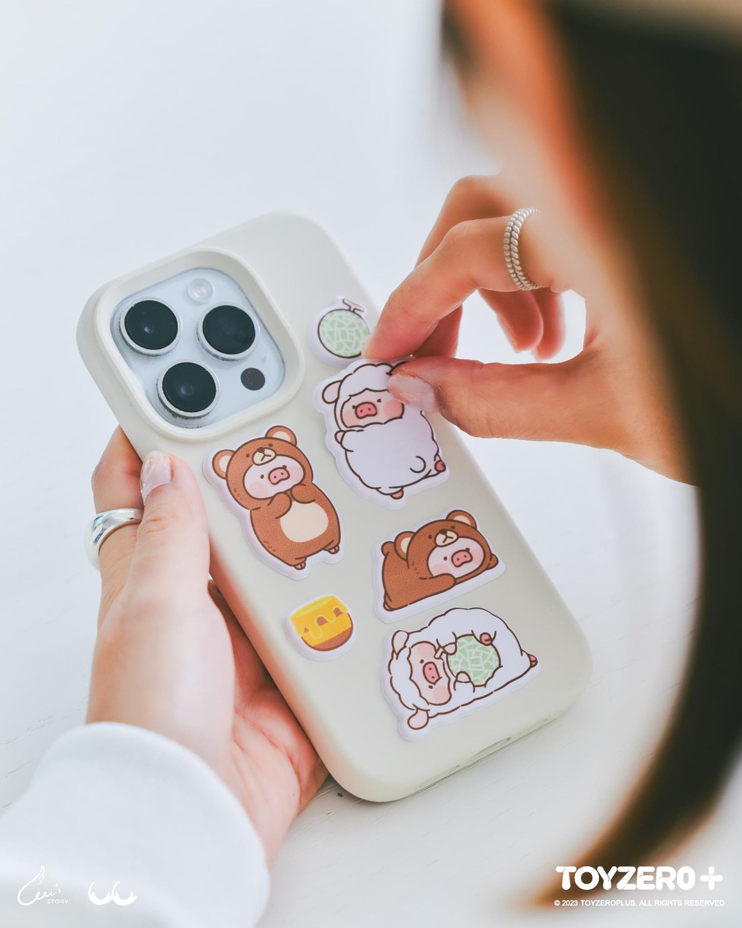 LuLu the Piggy Bear & Sheep - Sponge Sticker (Sheep Set)
