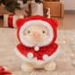 LuLu the Piggy Christmas - Reindeer Lu Plush Keychain