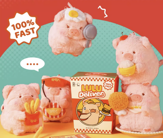 (Set Box ) LuLu the Piggy Fast Food Series Plush Blind Box
