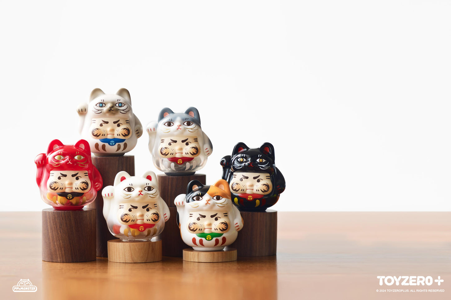 PP X Monster Lucky Kitten Daruma Blind Box