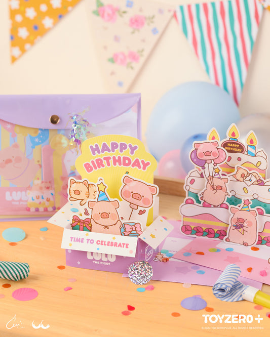 LuLu the Piggy Birthday - Birthday Card (A)