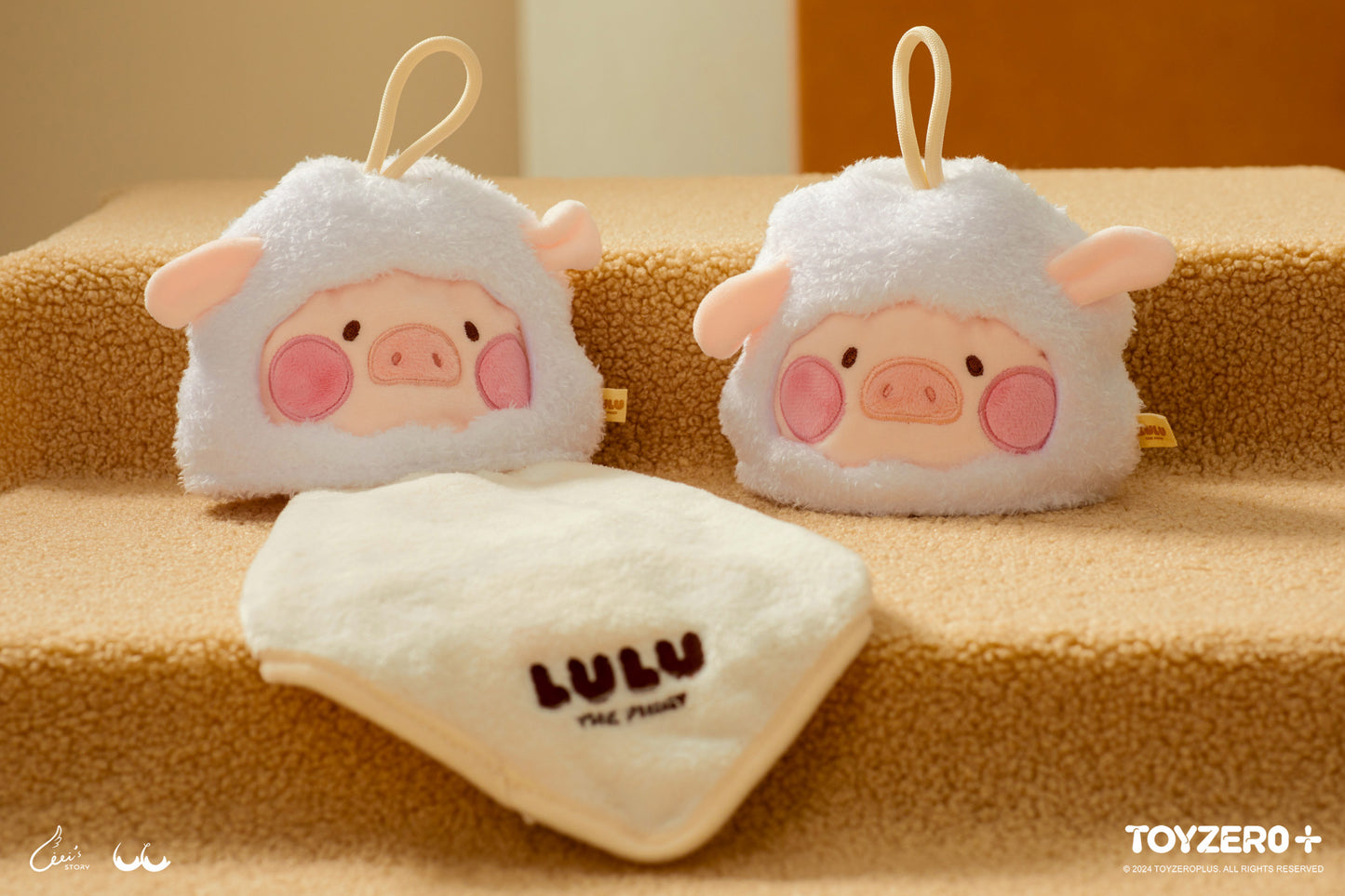 LuLu the Piggy Costume Series - Fluffy Hand-towel (Sheep) 罐頭豬LuLu 變裝系列 - 掛牆毛巾 (豬羊)