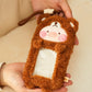 LuLu the Piggy Costume Series - Photocard Holder Keyring (Bear)罐頭豬LuLu 變裝系列 - 毛絨卡套 (豬熊)