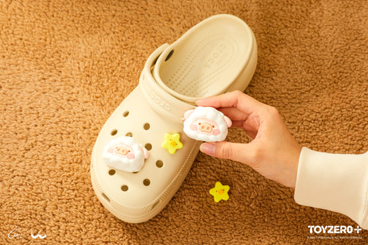 LuLu the Piggy Costume Series - Shoes Charms (Sheep Set) 罐頭豬LuLu è®?裝系å?? - é??è?± (豬ç¾?å¥?裝)