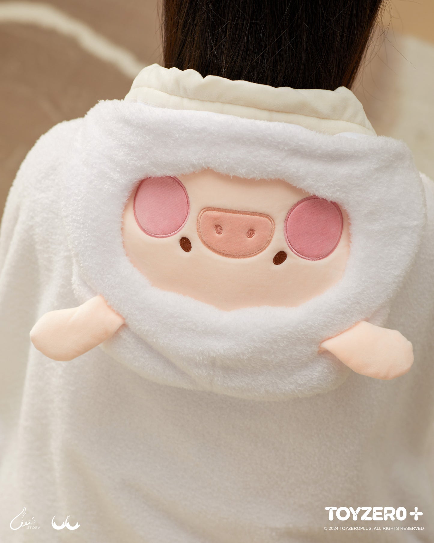 LuLu the Piggy Costume Series -  Blanket with Hat (Sheep) 罐頭豬LuLu 變裝系列 - 連帽空調毯 (豬羊)