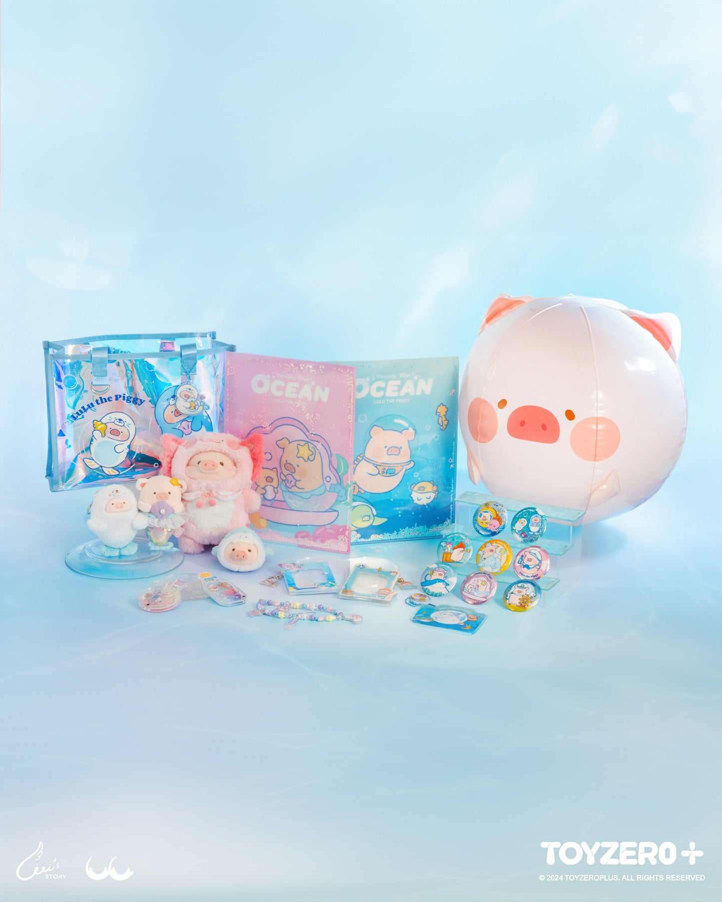 LuLu the Piggy Ocean  - Mermaid LuLu Plush Keychain