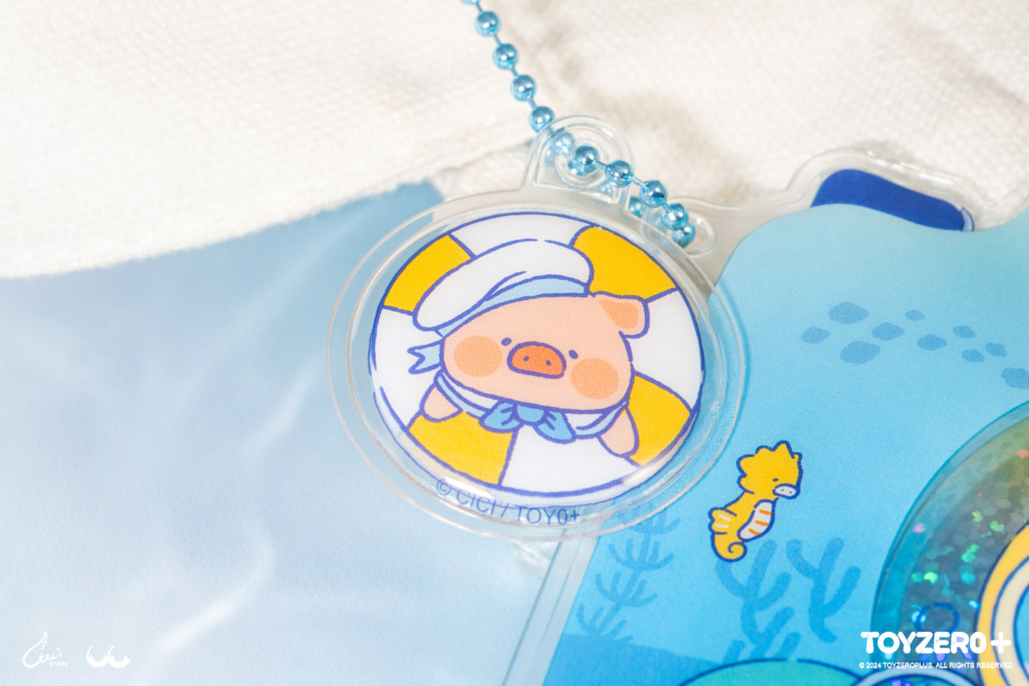 LuLu the Piggy Ocean  - Badge Bag