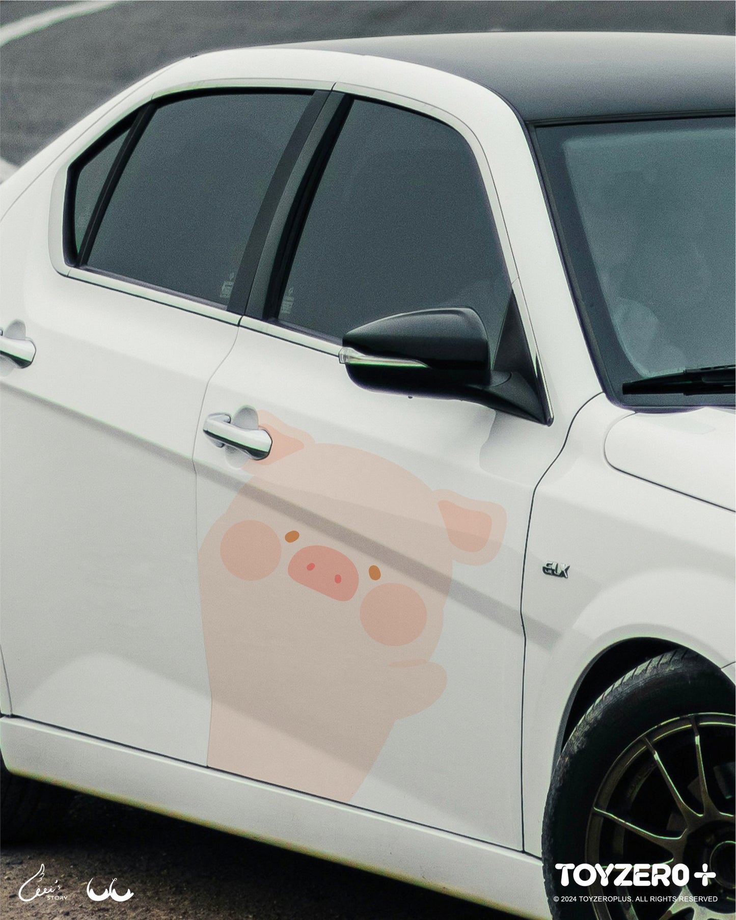 LuLu the Piggy Generic - Car Sticker (Hello ver.)