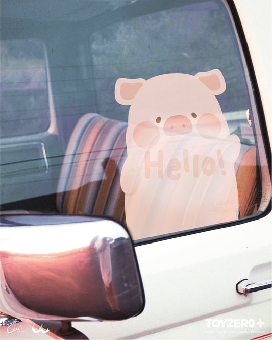 LuLu the Piggy Generic - Car Sticker (Make it foggy ver.)