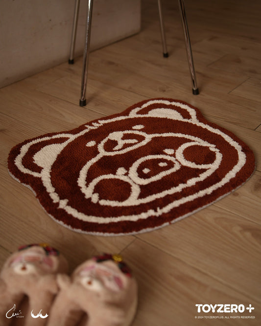 LuLu the Piggy Teddy Rug (Brown)