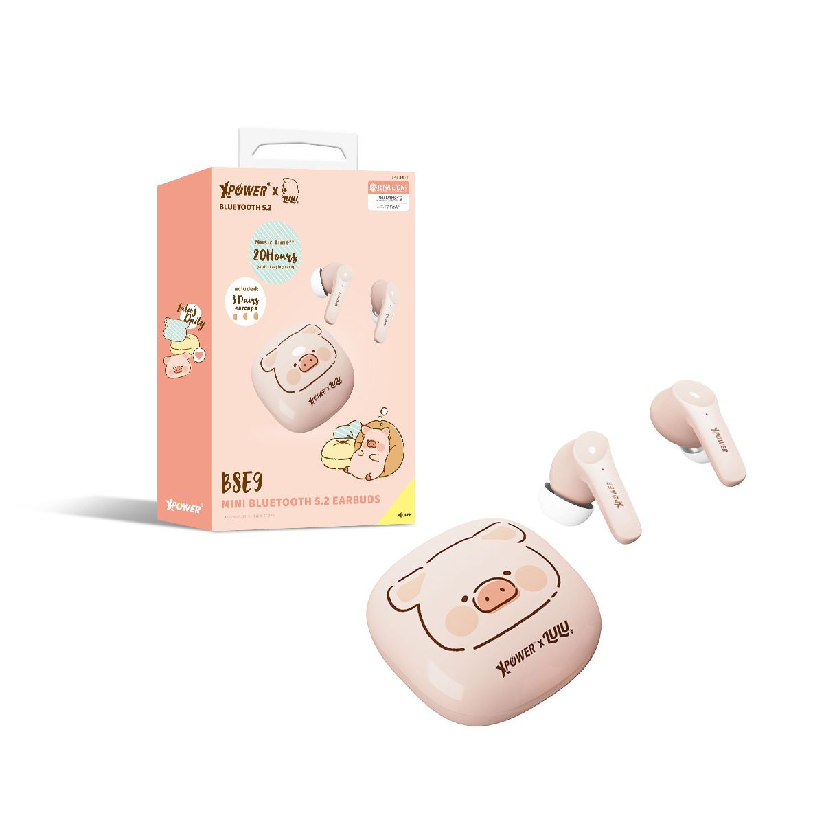 (Preorder)LuLu the Piggy Mini Bluetooth 5.2 Earbuds by Xpower