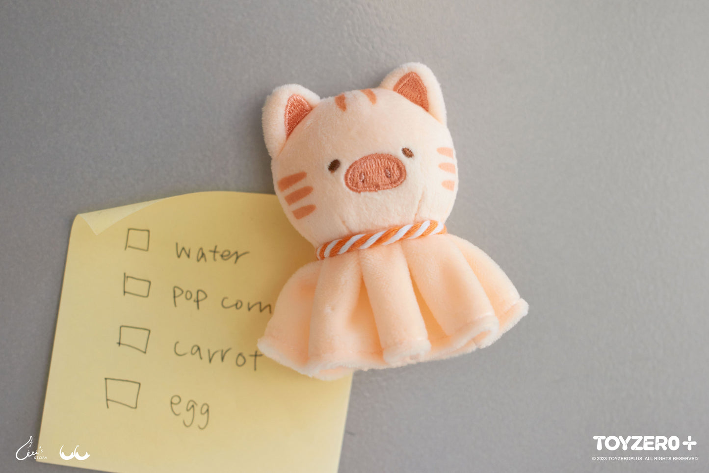 LuLu the Piggy Find Your Way - Kitty Teru Teru Bozu Plush Magnet 罐頭豬LuLu 旅行系列 -毛絨磁石 (豬咪晴天娃娃)