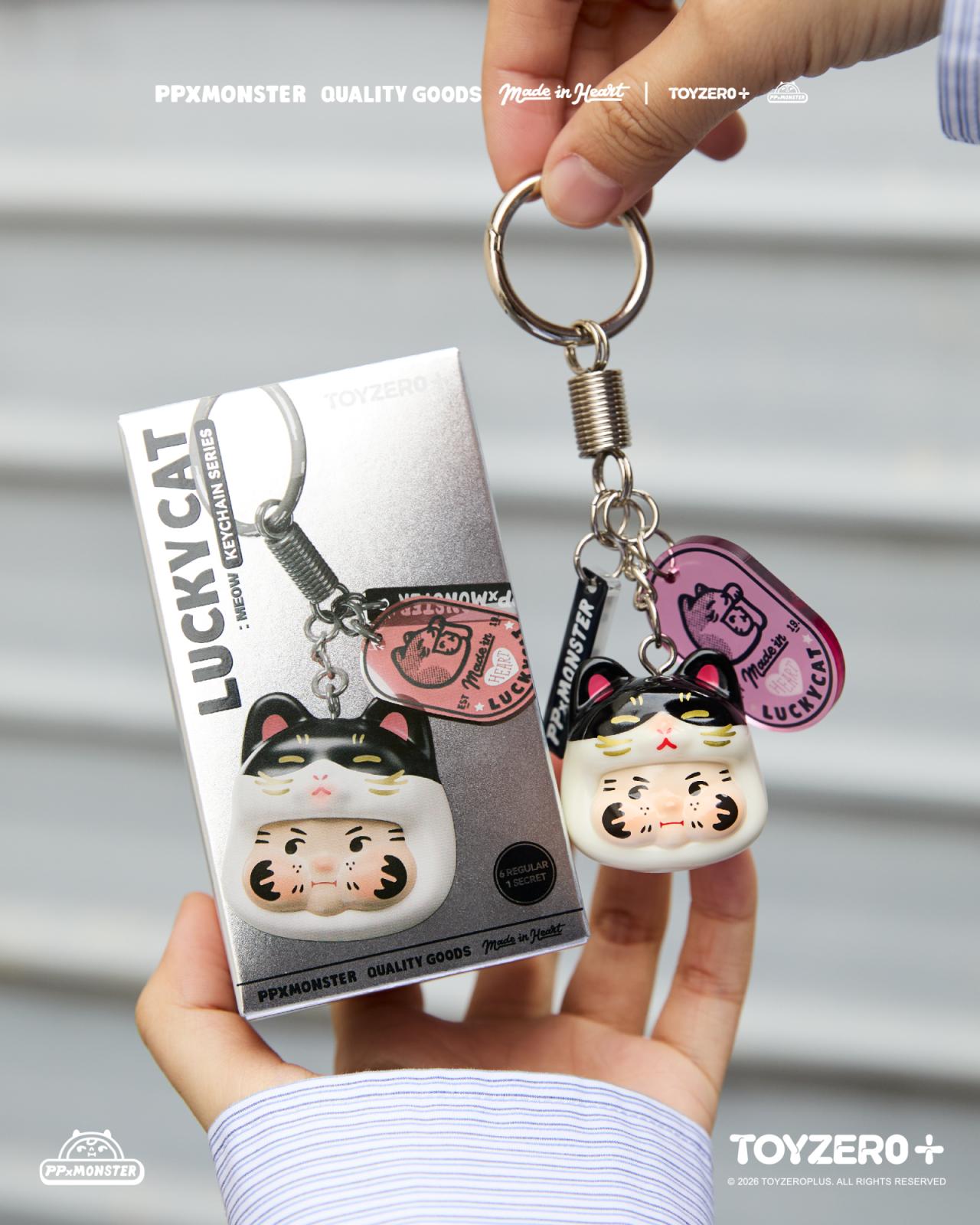 PP X MONSTER Lucky Cat Keychain Series