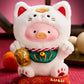 LuLu the Piggy - 'Lucky Meow On My Hand' Vinyl Face Plush Keychain