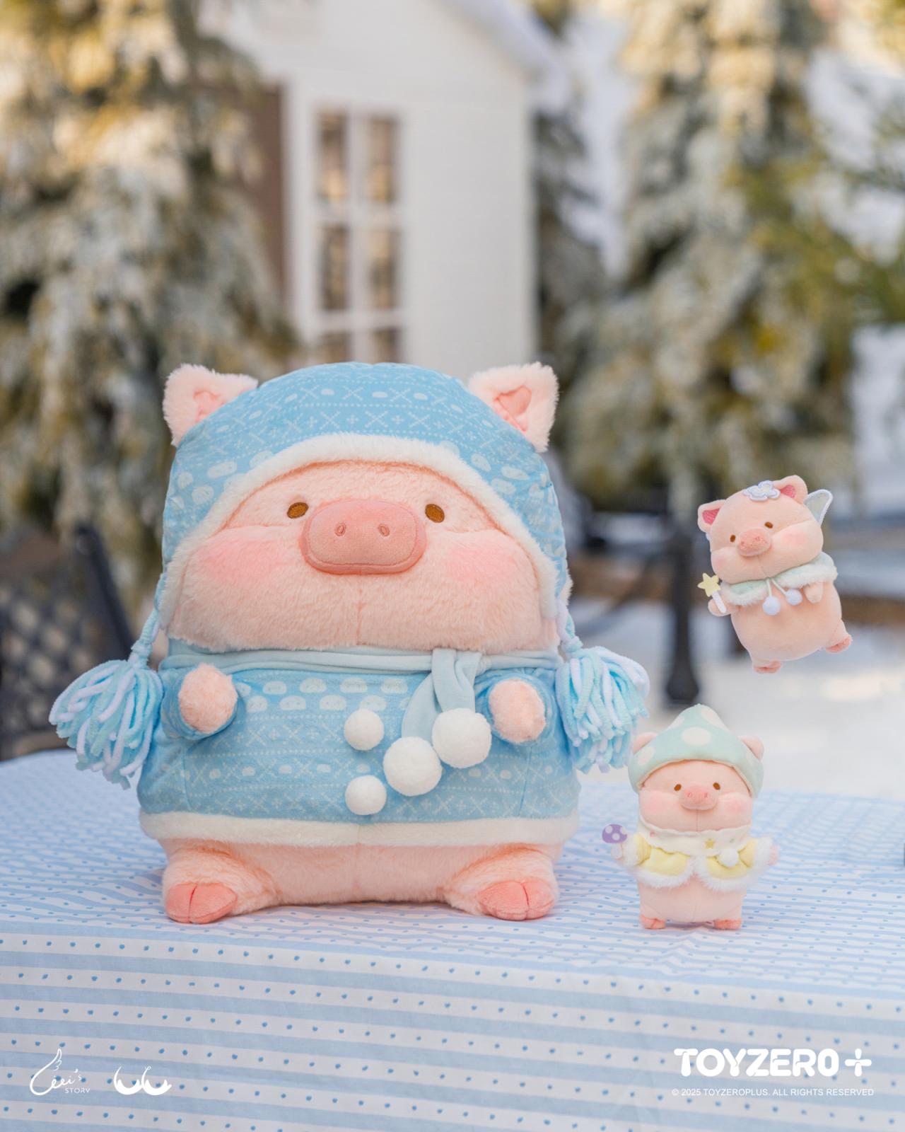 LuLu the Piggy Winter Series - Mushroom Elf Lu Plush Keychain