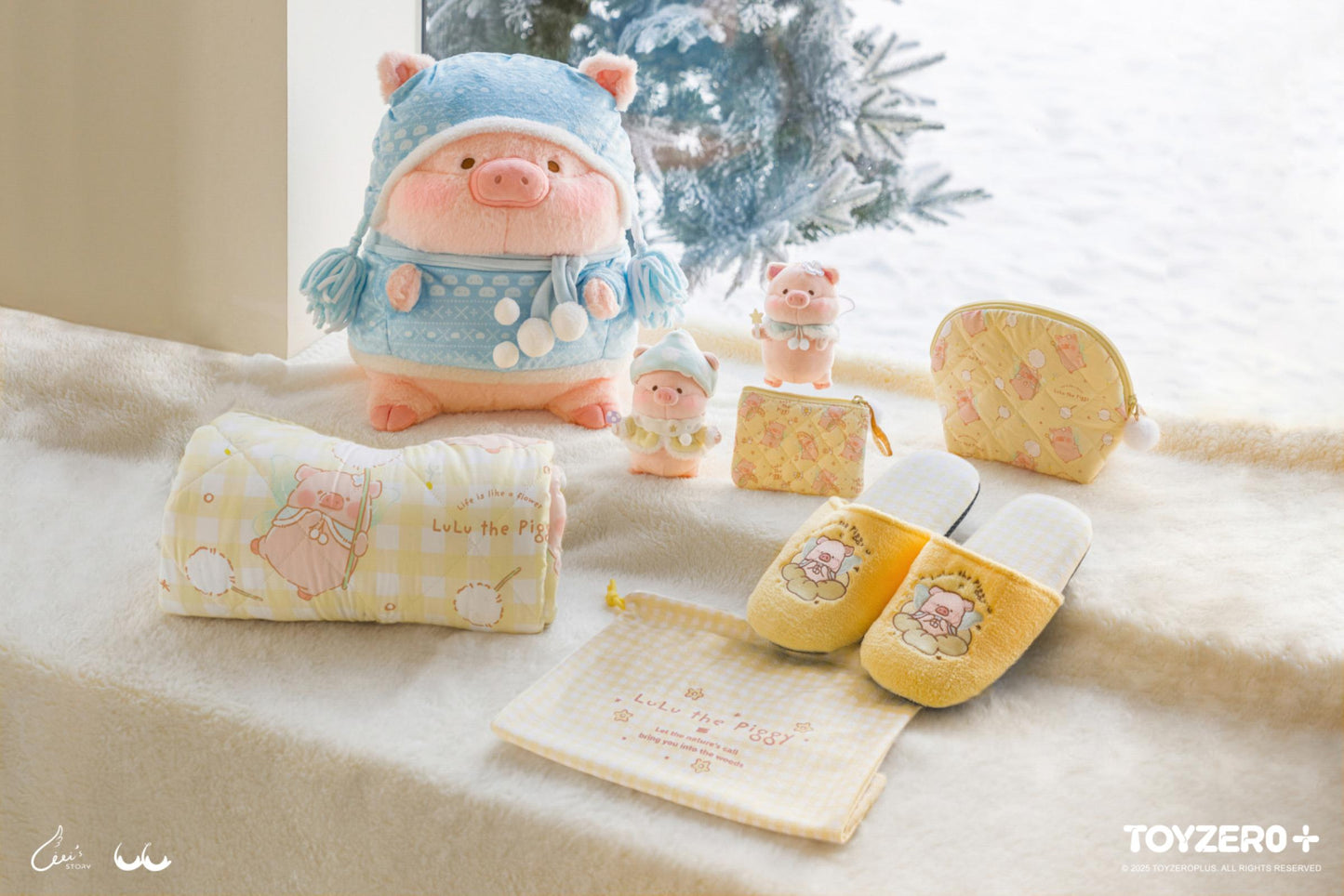 LuLu the Piggy Winter Series - Mushroom Elf Lu Plush Keychain