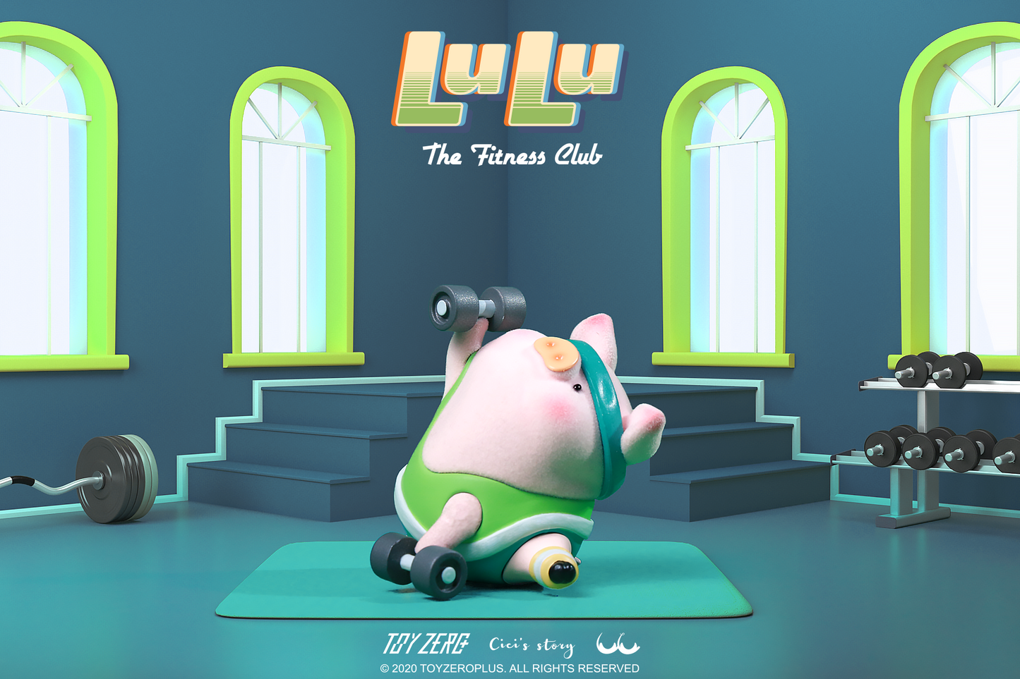 TOYZEROPLUS Lulu the piggy - Fitness Club