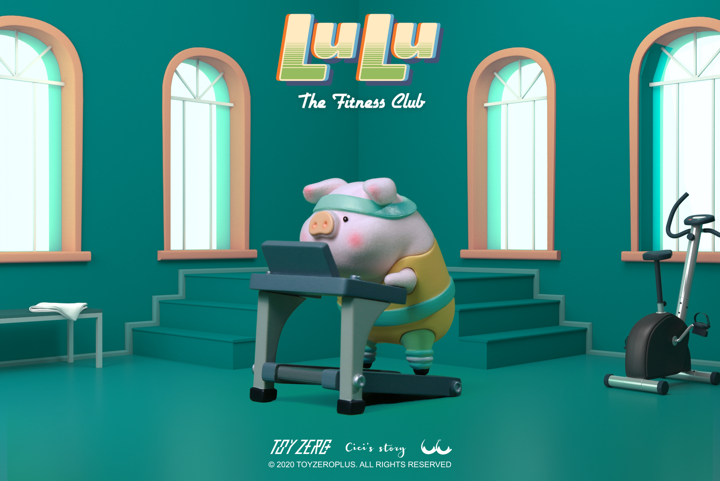 TOYZEROPLUS Lulu the piggy - Fitness Club