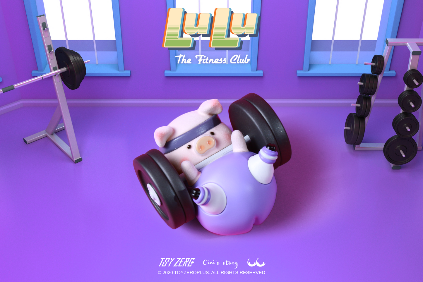 TOYZEROPLUS Lulu the piggy - Fitness Club