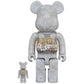 Bearbrick My First Baby Marble Stone Ver. 100% & 400% Set White & Gold