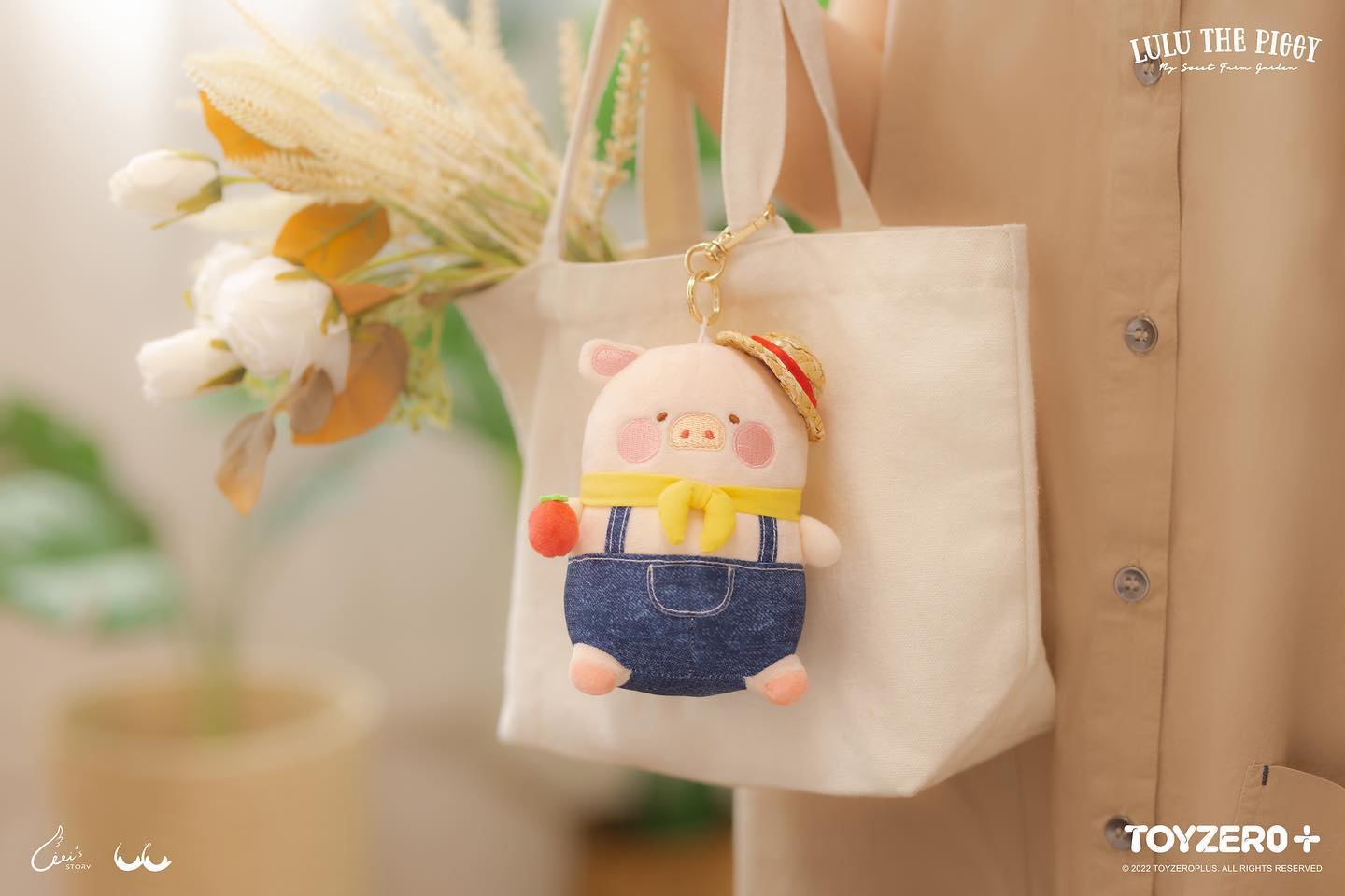 LuLu The Piggy Farmer -  Plush Keychain (Farmer)