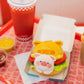 LuLu the Piggy Burger Series Plush Keychain - Hamburger