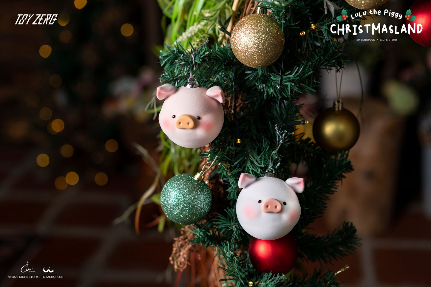 Lulu the Piggy Christmasland Ornament - Snowman Version