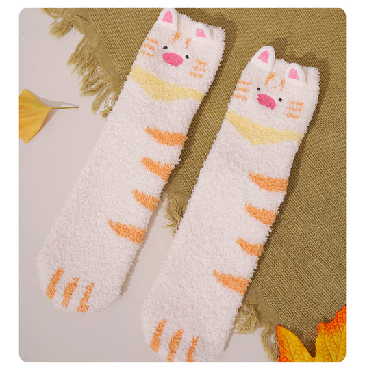 LuLu the Piggy Fluffy Slipper Socks - LuLu's  Kitty