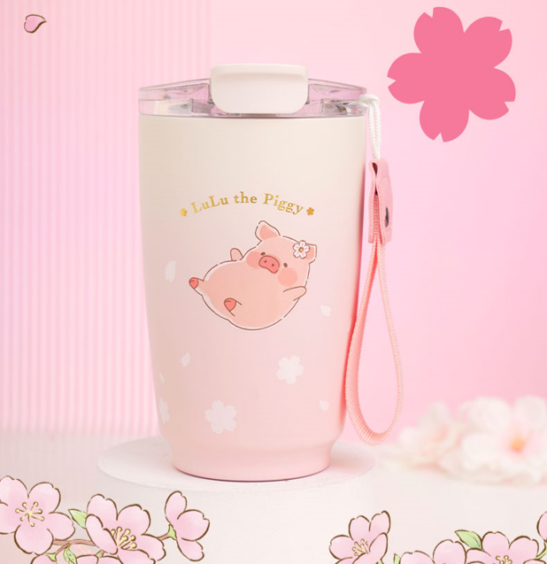 LuLu the Piggy Sakura Thermal Tumbler