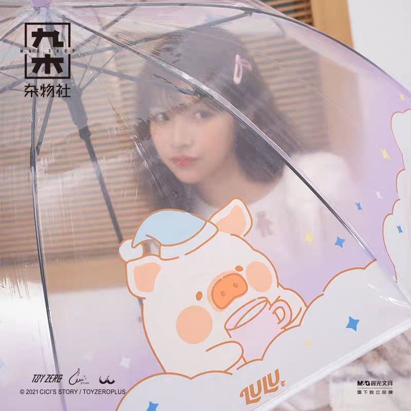 LuLu the Piggy Sleeper LuLu Transparent Umbrella