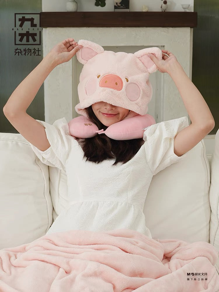 Lulu the Piggy Hood with Neck Pillow