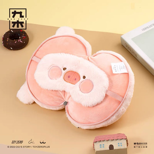 Lulu the Piggy Cushion with Eye Mask