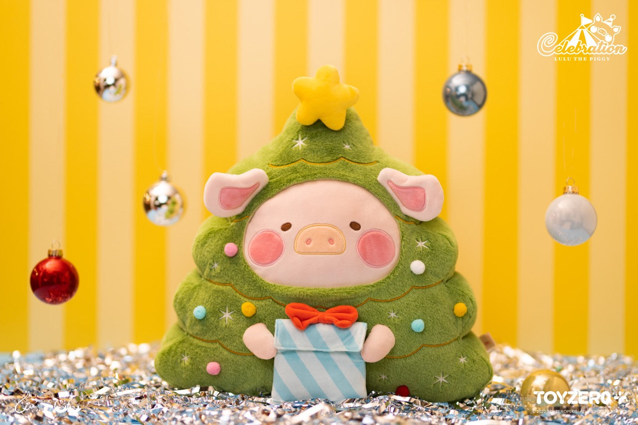 LuLu The Piggy Christmas 40cm Plush Cushion 罐頭豬LuLu聖誕 40cm 毛絨咕臣