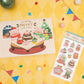 LuLu The Piggy Celebration - Xmas card with sticker set 罐頭豬 LuLu Xmas - 聖誕卡連貼紙包